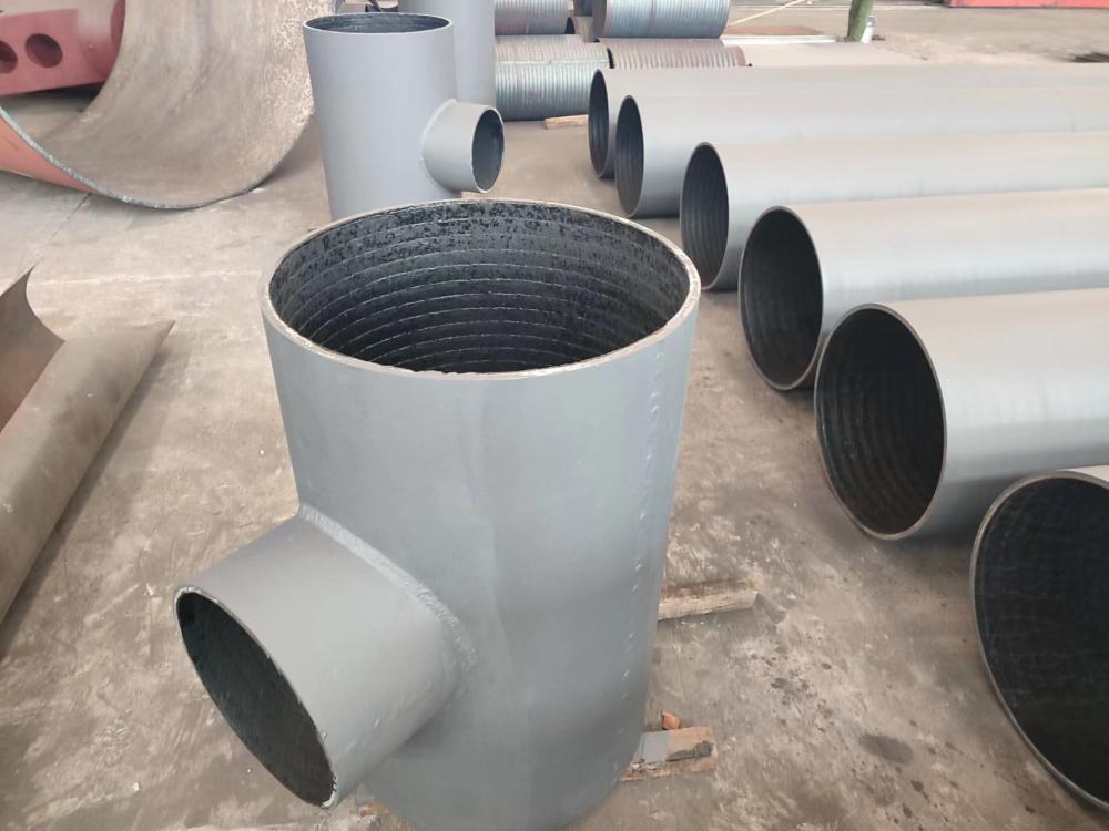 宁夏8+4,8+6耐磨三通，堆焊耐磨三通